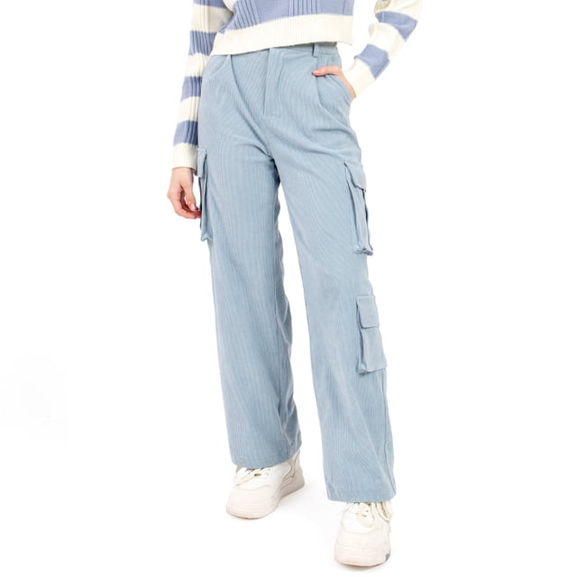 Pantalón Para Mujer Con Doble Bolsa Lateral Y Pinzas Quarry Color Azul