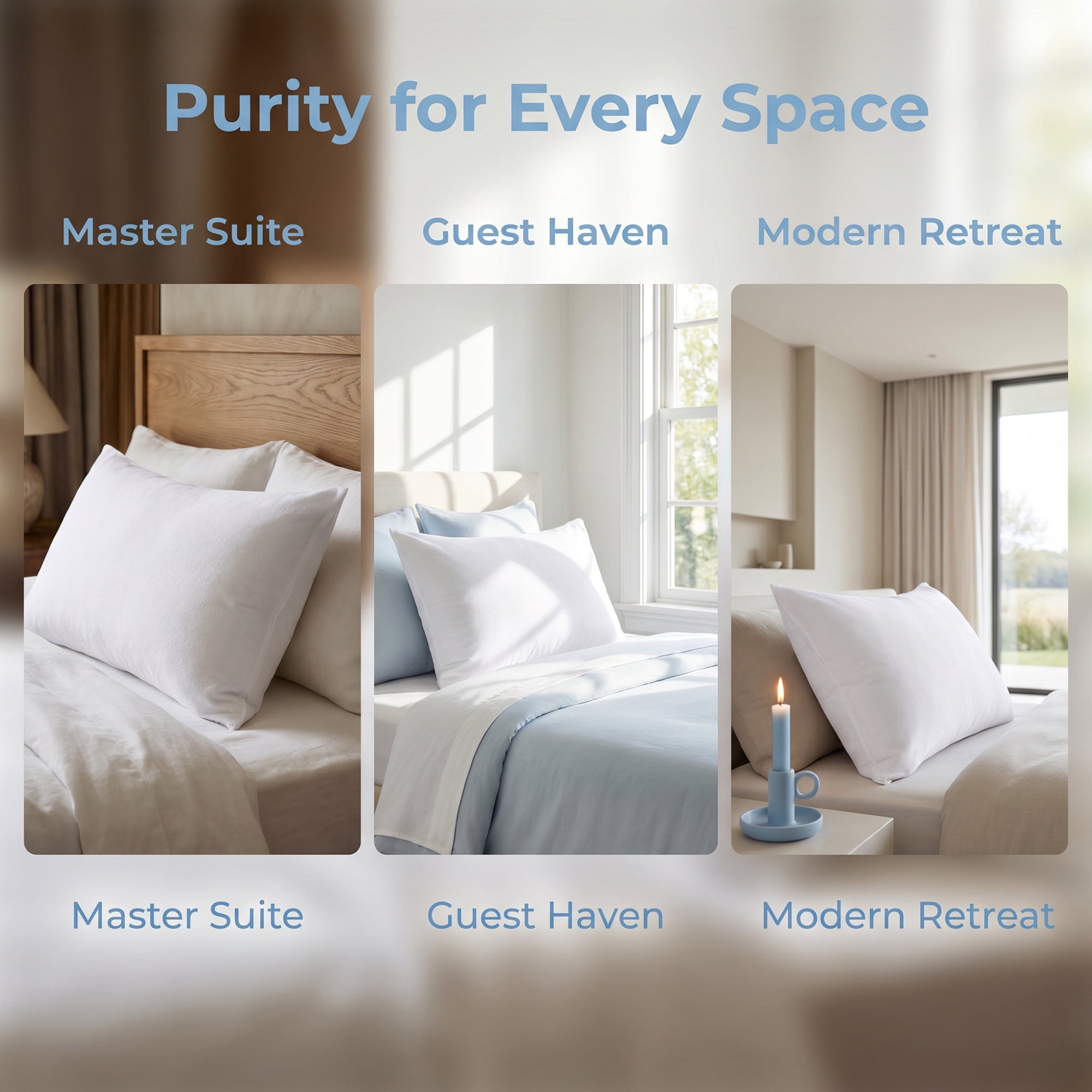 Unique Bargains 2Pcs Standard Size Waterproof Polyester Pillowcases White 20" x 26"