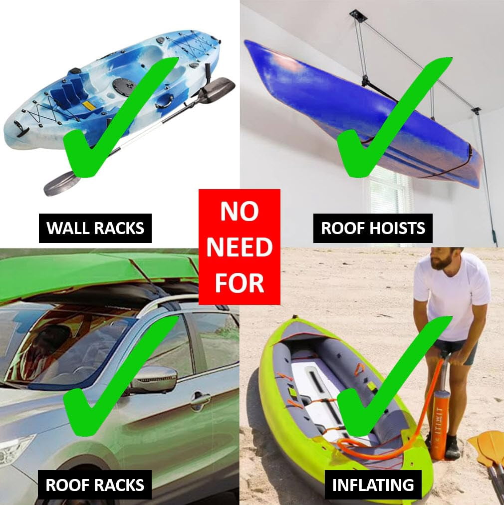 10.8ft Rapido Modular Fin Drive Fishing Kayak | Super Lightweight, 400lbs Capacity | Easy to Store - Easy to Carry | Beats Inflatables | No roof Racks - no Wall Racks