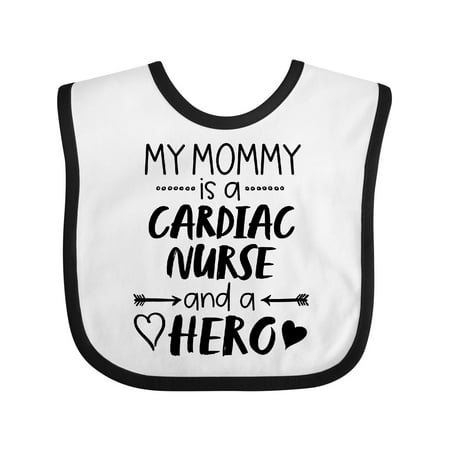

Inktastic My Mommy is a Cardiac Nurse and a Hero Gift Baby Boy or Baby Girl Bib