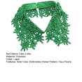 thumbnail image 7 of Women Fake Collar Lapel Embroidery Flower Pattern Solid Color Collar Enhancer Formal Uniform Collar Shirt Collar Extension, 7 of 7