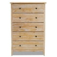 thumbnail image 3 of Grain Wood Furniture Greenport 5-Drawer Chest, Solid Wood with Brushed Driftwood Finish, 3 of 6