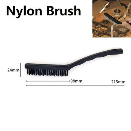 

BCLONG Mini Wire Brush Brass Nylon & Steel Brushes Rust Remover Cleaning Polish Grinder