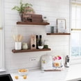 thumbnail image 1 of AMERTEER Wood Wall Shelf Home Bedroom Storage Rack Floating Shelves Wall Hanging Decor, 1 of 8