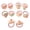 10 pieces of cream, variant on Pack of 10 Elastic Hair Scrunchies for Toddler with Colorful Flower and Fruit Pendant for Children Spring Everyday Wear