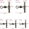 thumbnail image 6 of Cross Line Fishing Swivels 50Pcs 3 Way T Shape Fishing Swivel Sleeves Crimp Swivel Fishing Tackle Connector Size: 2/0 #3 (1/0), 6 of 6