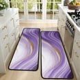 thumbnail image 4 of Kitchen Rugs Sets Of 2,Purple Gold Marble Pattern Anti Fatigue Kitchen Mat Rugs Non Slip Washable,Decorative Kitchen Floor Mats for Kitchen,Sink,Laundry,17"x47"+17"x47", 4 of 5
