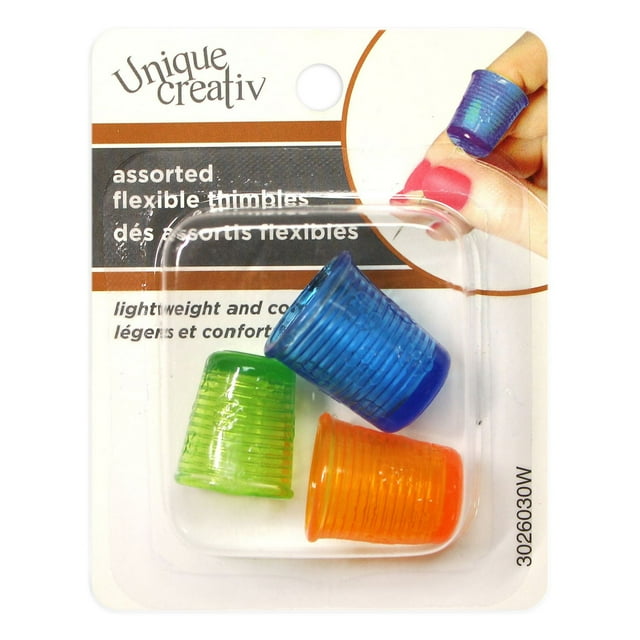 UNIQUE Creativ Dés flexibles – 3 formats, couleurs assorties (vert/orange/bleu)