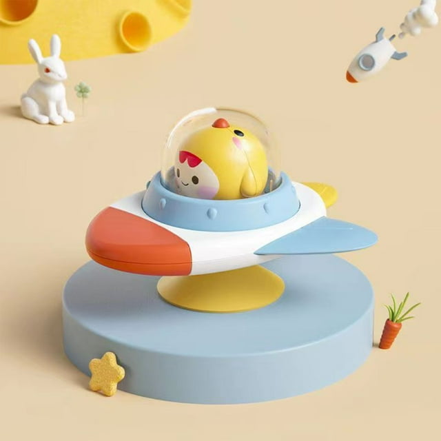 Suction Cup Spinning Toy Set Rotating Educational Toy Smooths Spinners Bath And Table Funs Safe ABS Material