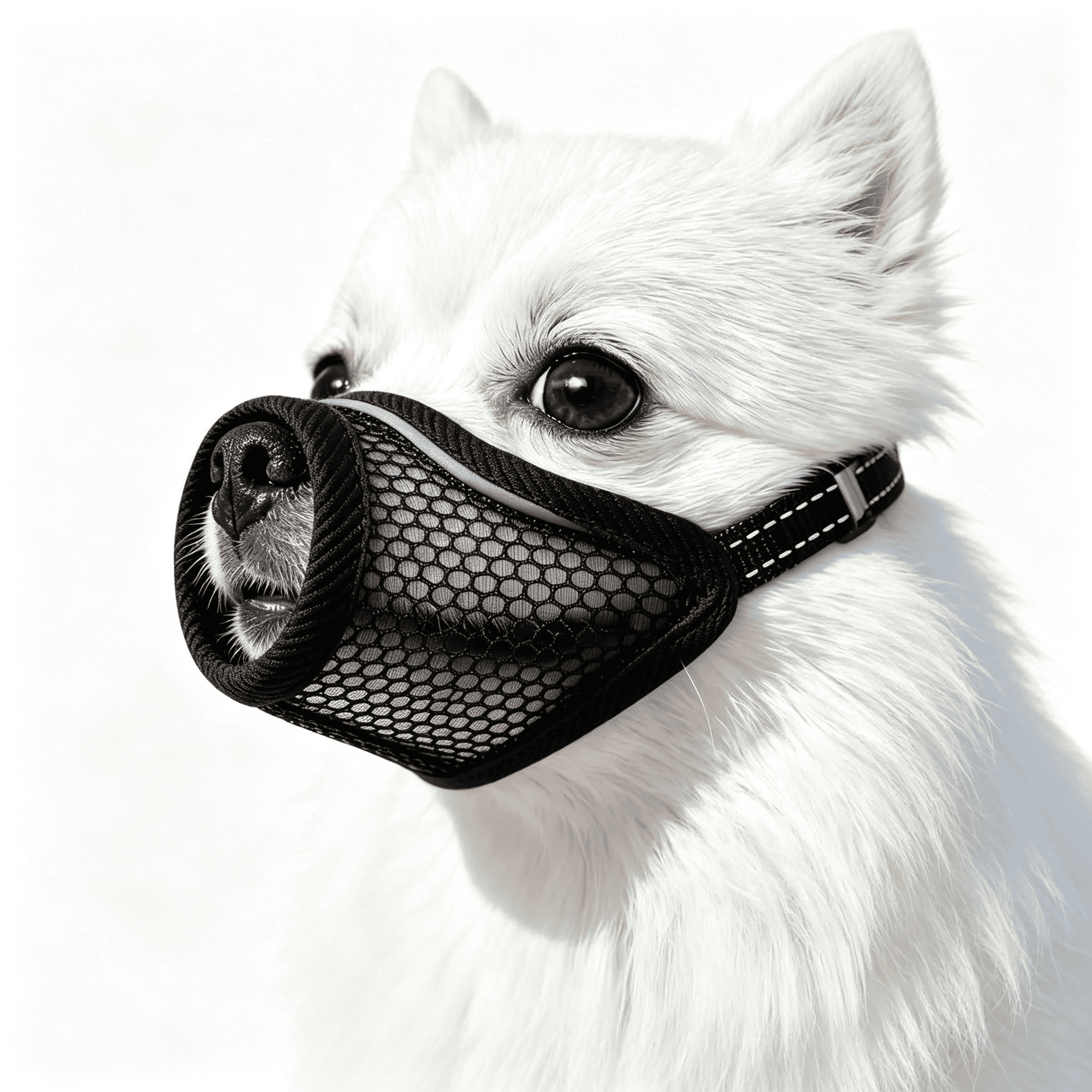 BPPEG Dog Muzzle for Small Medium to Prevents Biting for Short Snout Maltese Miniature Schnauzer Jack Russel Terrier Soft Breathable Lightweight Mesh Open Front For Grooming Vet Visits (Black S)