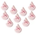 thumbnail image 1 of 10-Pack Triangular Loose Powder Puffs with Bows — Soft Facial Makeup Sponges (Suitable for Loose Powder),Pink, 1 of 10