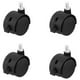 thumbnail image 1 of Ruedas giratorias de nailon con freno, 40 mm, M8, paquete de 4 (negras), 1 of 5