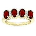 thumbnail image 2 of Star K� Oval 5x3 Genuine Garnet 4 Four Stone Band Ring, 2 of 9