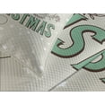 thumbnail image 4 of Ambesonne Christmas Quilted Bedspread Set 3 Pcs, Star Snowflake Retro, Queen Size, Eggshell Sea Green Ruby, 4 of 5
