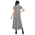 thumbnail image 3 of Moomaya Printed Short Sleeve Front Slit Tunic Dresses For Women Indian Clothing, 3 of 5