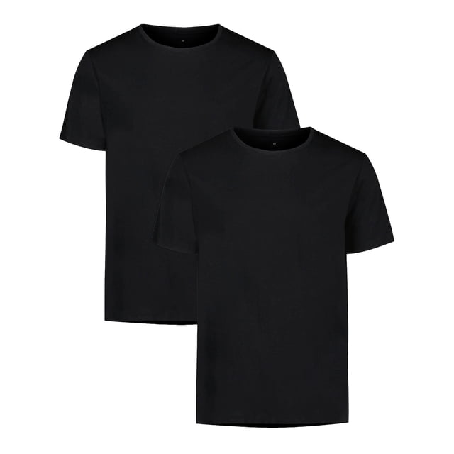 Under Armour Camiseta para hombre, pack de 2 – Performance Cotton Undershirts, lisa, cuello redondo, stretch Negro XL (X-Large)