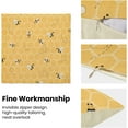 thumbnail image 5 of Yellow Pillow Covers 18x18 Set of 2, Summer Beehive Bee Farmhouse Decorations Throw Pillow Covers Honeybee Black Outdoor Decorative Linen Cushion Case for Couch Sofa Home, 5 of 6