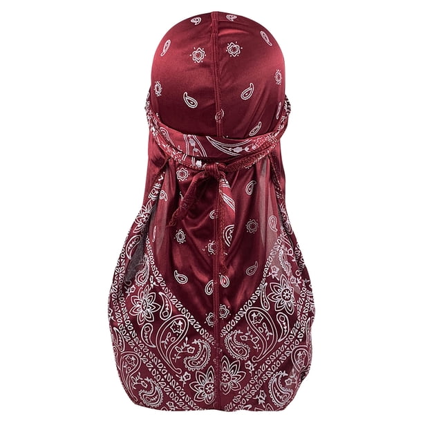 Pañuelo pirata de cola larga de ameba de seda de imitación para hombre y mujer.