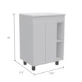 thumbnail image 7 of Bathroom Vanity 24" Meka Vanity, Two External Shelves, Double Door Cabinet -White,Bathroom Vanity Set, 7 of 7