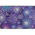 thumbnail image 4 of SKYSONIC Christmas Snowflakes Flowers Non-Slip Area Rug, Colorful Fireworks Floor Carpet Comfort Floor Mats Decor for Indoor Front Porch Living Room Bedroom Kitchen, 36"x24", 4 of 5