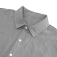 thumbnail image 4 of StSilkitty Men's 2 Piece Outfits Solid Color Short Sleeve Button down Collared Shirts and Elastic Waist Pants Set Cotton Linen Casual Sets, 4 of 5