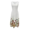 thumbnail image 7 of YUIVH Womens Summer Dresses For Beach Cover Ups Casual Sleeveless Floral Graphic Printed Tank Dress Short Sleeve Top Elegant Regular Fit Two Piece Set Flowy Casual Long Maxi Dress, 7 of 7