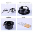 thumbnail image 6 of Mini Stainless Steel Fondue Pot Set Cheese Chocolate 6 Dipping Forks and Removable Melts Candy Sauce Dip, 6 of 7