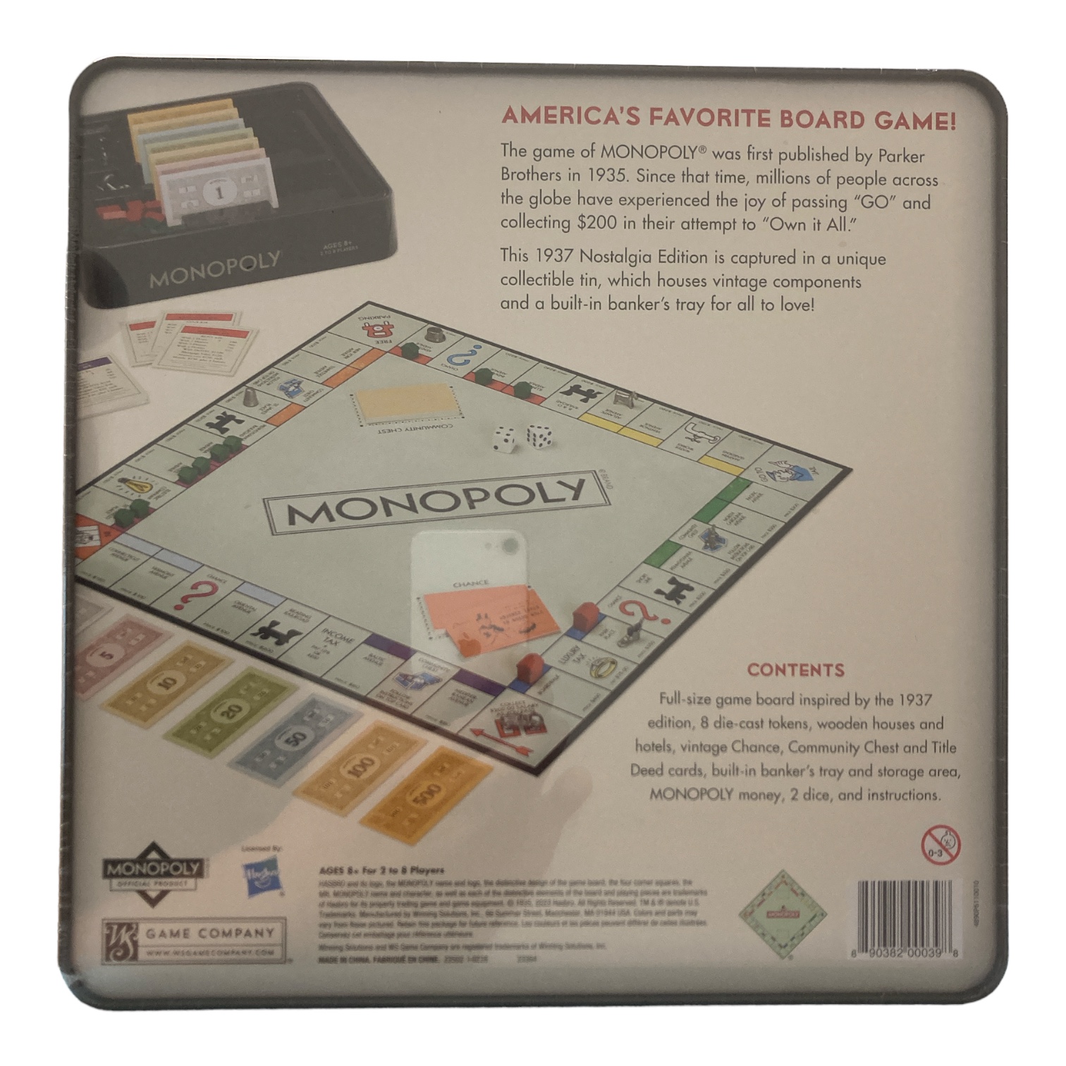 Monopoly Nostalgia Edition Board Game in Collectible Tin photo 4