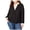 black, variant on I.N.C Womens Colorblocked Pullover Blouse, Black, Plus Size, 3X