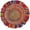 Rainbow Cotton and Jute, variant on Desert Fields and Evette Rios Cora 5'6" Round Denim Blue Cotton and Jute Striped Fringe Indoor Area Rug
