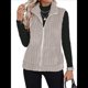 thumbnail image 3 of Chaleco Acolchado Sin Mangas para Mujer, Chaqueta con Cremallera, Abrigo de Moda para Otoño y . Gris L, 3 of 7