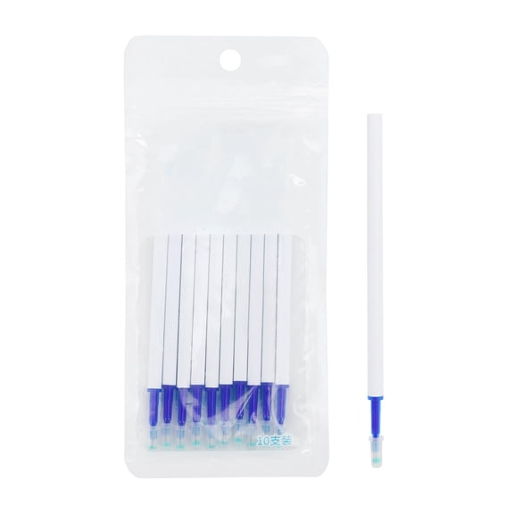 Clearance Under $1.44! 10PCS Erasable Gel Pen Refills, 0.5mm Push-Type Replaceable Ink Cartridges for Retractable Pens, PVC, for Daily Writing, (16.5cm, Blue)