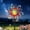 Red, variant on Watimin 38*12*12 in LED Solar Garden Metal Lights Sun Decorative with Cracked Glass Globes and Blue String Stake Lights