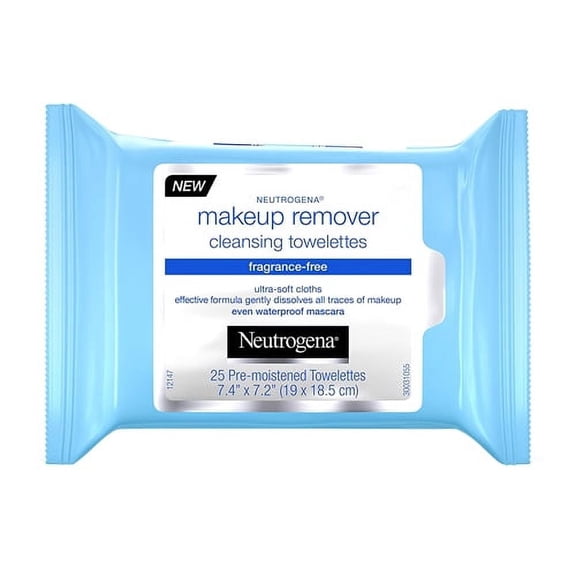 Neutrogena Cleansing Makeup Remover Cleansing Fragrance Free Towelettes, 25 Ea