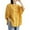 Yellow, variant on Women's Vintage O-Neck Three Quarter Sleeve Plus Size Top - Comfortable for Daily or Casual Wear