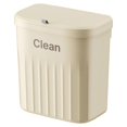 thumbnail image 3 of Lipstore Kitchen Compost Bin Trash Bin Waterproof Rubbish Container Hanging Small Trash Cream Color L, 3 of 8