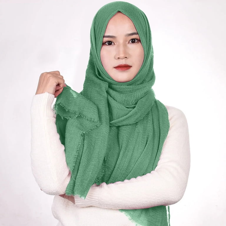 Green Textured Women\'s Headwrap Emerald Green Boho Head Wrap Wide Hair Wrap – Breezy Tee main image 3