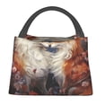 thumbnail image 1 of Fotbe Romantic Flower Fox Couple Bolsa Térmica Portátil con Estampado, Bolsa de Entrega de Alimentos Aislada, Bolsa Reutilizable de Gran Capacidad para Comidas y Supermercado, 1 of 6