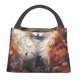 thumbnail image 1 of Fotbe Romantic Flower Fox Couple Bolsa Térmica Portátil con Estampado, Bolsa de Entrega de Alimentos Aislada, Bolsa Reutilizable de Gran Capacidad para Comidas y Supermercado, 1 of 6