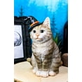 thumbnail image 2 of Ebros Gray Tabby Cat with Wizard Witches Hat Collectible Home Decor Figurine, 2 of 7