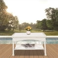thumbnail image 4 of Afuera Living Table Basse Moderne en Osier pour Patio, Blanc, 4 of 7