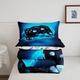 thumbnail image 4 of Gaming Comforter Gamer Comforter Set Full Size Game Home Decor Soft Video Game Gamepad Bedding Set Modern All Season Teens Bedroom Down Duvet, 1 Comforter with 2 Pillowcase, Blue, 4 of 6
