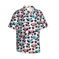 thumbnail image 2 of Balery Heart Panda Print Men's Hawaiian Shirts Short Sleeve Beach Shirt Relaxed Fit Vacation Button Down Shirts-X-Large, 2 of 9