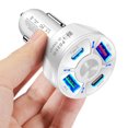 thumbnail image 1 of Adaptador de coche 4 en 1 Wmkox8yii 20WPD+QC3.0 3.1A 2USB+Tipo-c Cargador de coche 38W QC3.0, 1 of 4