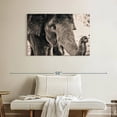 thumbnail image 2 of Elephant Stock Elephant Up Close Wall Art - Horizontal Canvas Wall Art - Living Room Wall Decor - Animal Canvas - Brown And Beige Decor - 39" x 26", 2 of 8