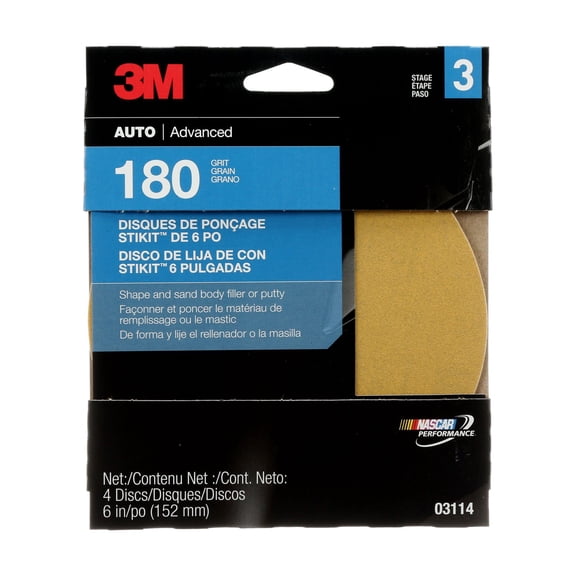 3M 03114 6" Fine Adhesive Backed Sanding Disc