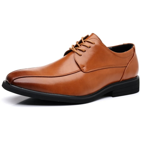 DADAWEN Men s Oxford Shoes Yellow Dress Business Shoes Comfortable Formal Event Shoes 6 US
