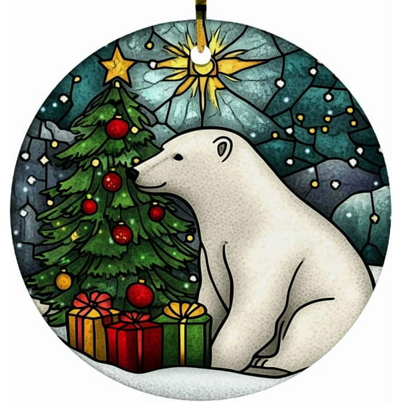 Polar Bear Tree Ornaments, Polar Bear for Christmas 2025, Polar Bear Christmas Keepsake, Polar Bear Christmas Hanging Décor k0V3Oq