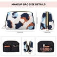 thumbnail image 5 of YFYANG Large Clutch Leather Makeup Bag, Watercolor Abstract Travel Toiletries Bag, Ladies Cosmetic Storage Bag, 5 of 8