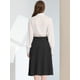 thumbnail image 4 of INSPIRE CHIC Falda Midi De Lunares Vintage Con Cremallera En La Cintura Elástica Para Mujer Puntos negros XL, 4 of 5